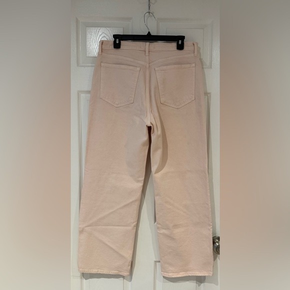Abercrombie‎ & Fitch The 90s Relaxed Jean High Rise Size 12 Short Light Pink - Picture 4 of 8